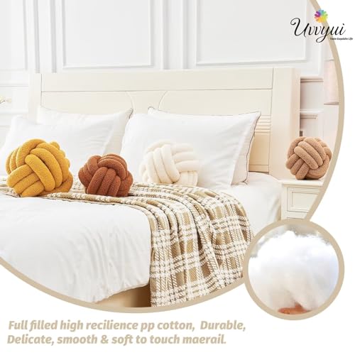 Ivory Round Knot Pillow Soft Plush Cushion
