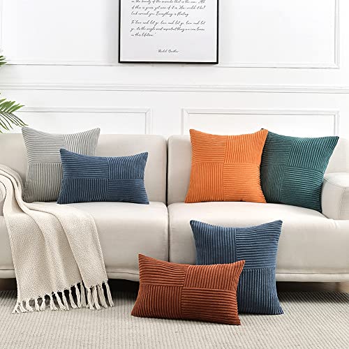 Rust Boho Throw Pillow Covers - 2 Pack 18x18
