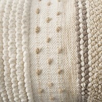 Zoey Beige Oversized Oblong Pillow, 14" X 36