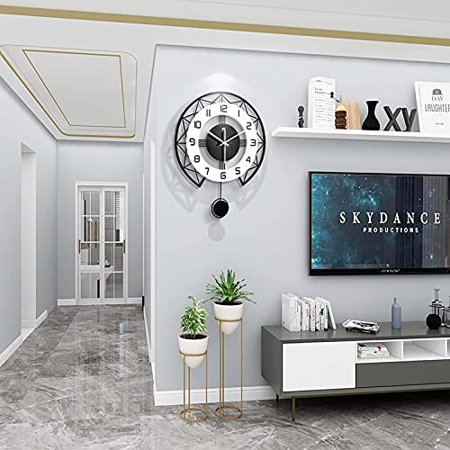 Modern Silent Wall Clock for Living Room Decor