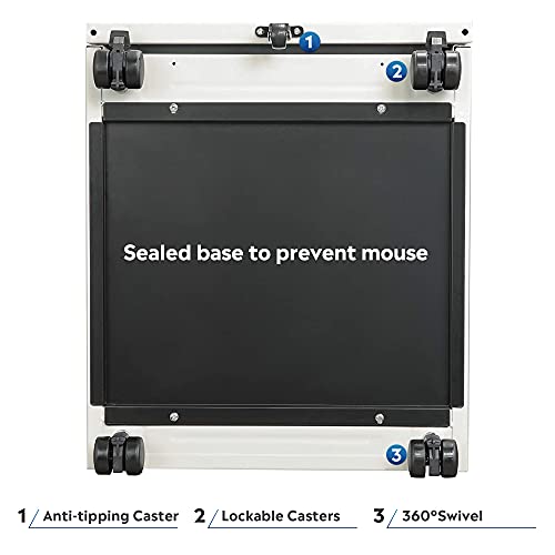 DEVAISE White 2-Drawer Mobile File Cabinet