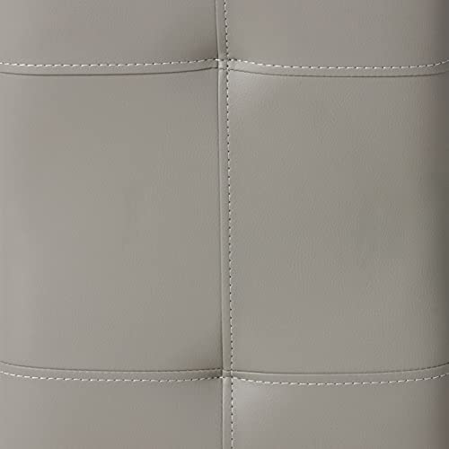 Cambridge 24" White Bar Stools with Gray Cushions