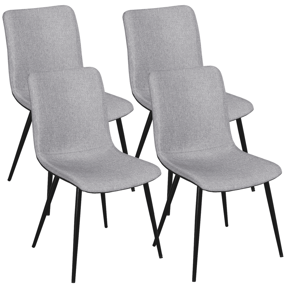 Gray Set of 4 Dining Chairs for Kitchen