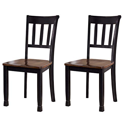 Owingsville Black and Brown Dining Chair Set of 2
