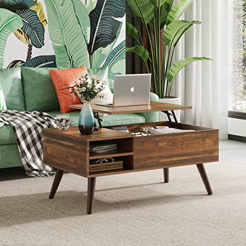 WLIVE Lift Top Coffee Table with Hidden Storage