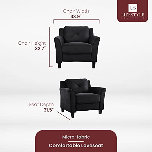 Harrington Black Dining Chair by Lifestyle Solutions