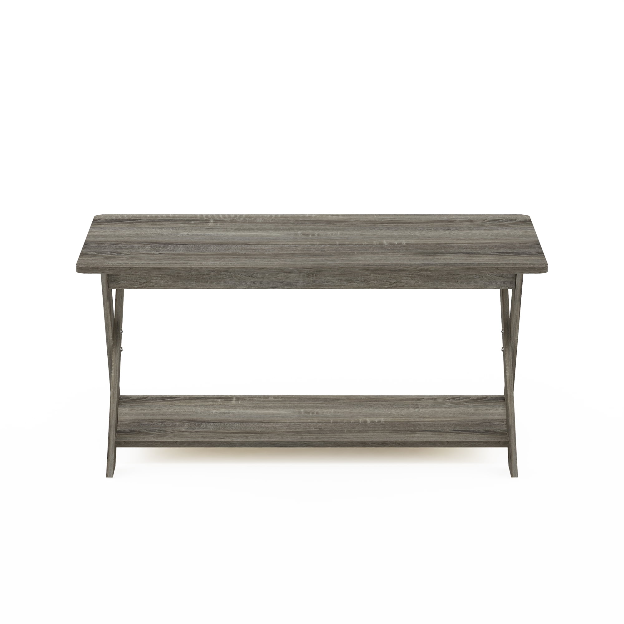 Furinno Modern Criss-Cross Coffee Table, Grey Oak
