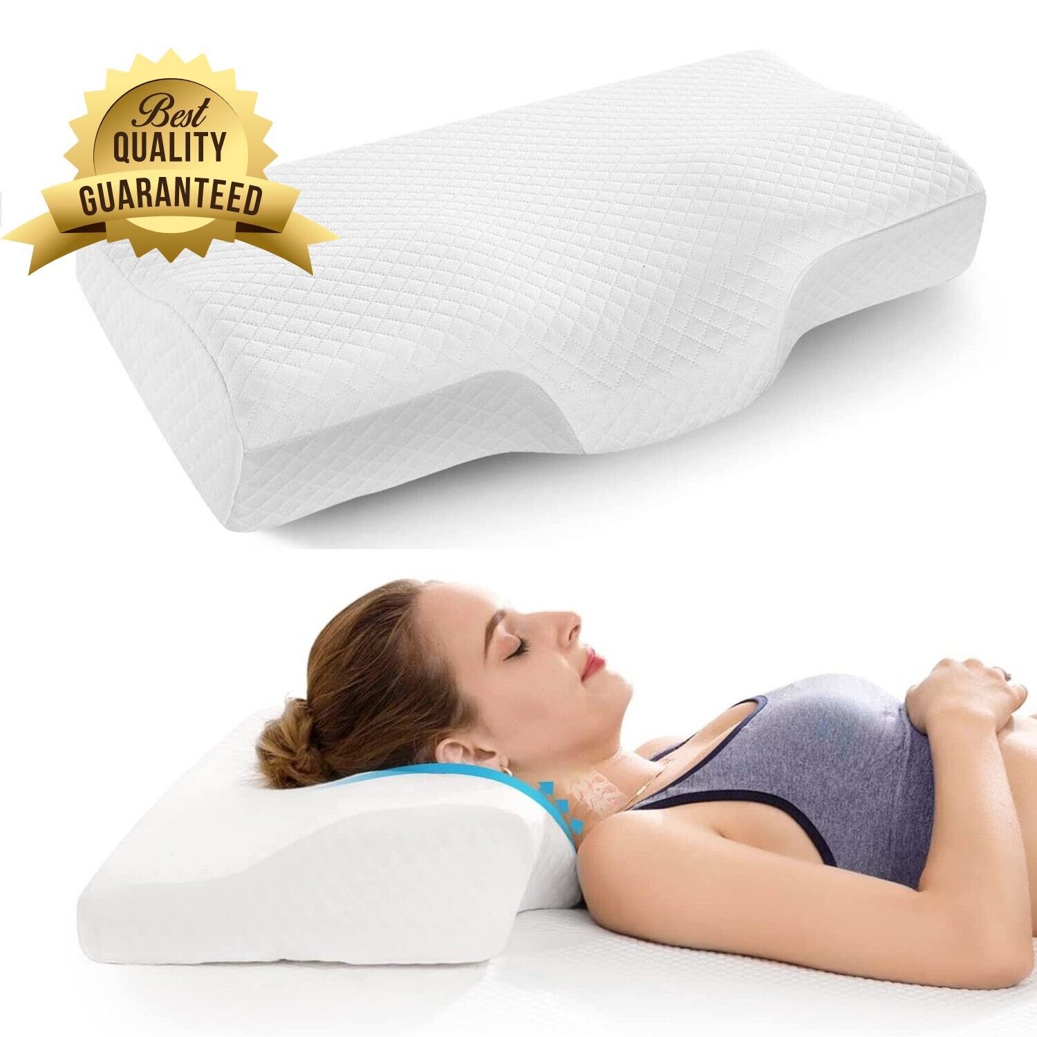Ergonomic Cervical Memory Foam Pillow for Neck Pain