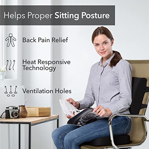 Ergonomic Gel Seat and Lumbar Cushion Set