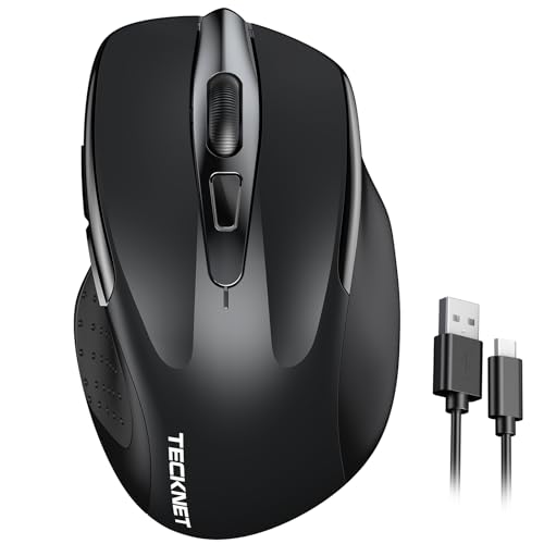 TECKNET Rechargeable Wireless Ergonomic Silent Mouse