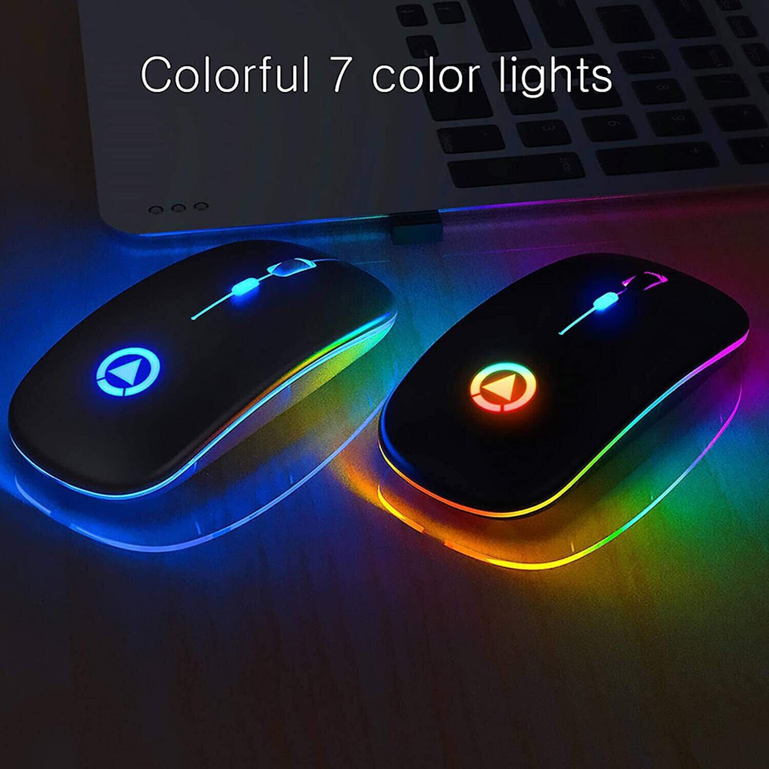 Wireless RGB Rechargeable Optical Mouse for PC/Laptop