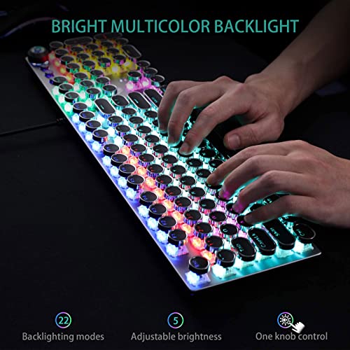 AULA F2088 RGB Retro Mechanical Keyboard with Wrist Rest