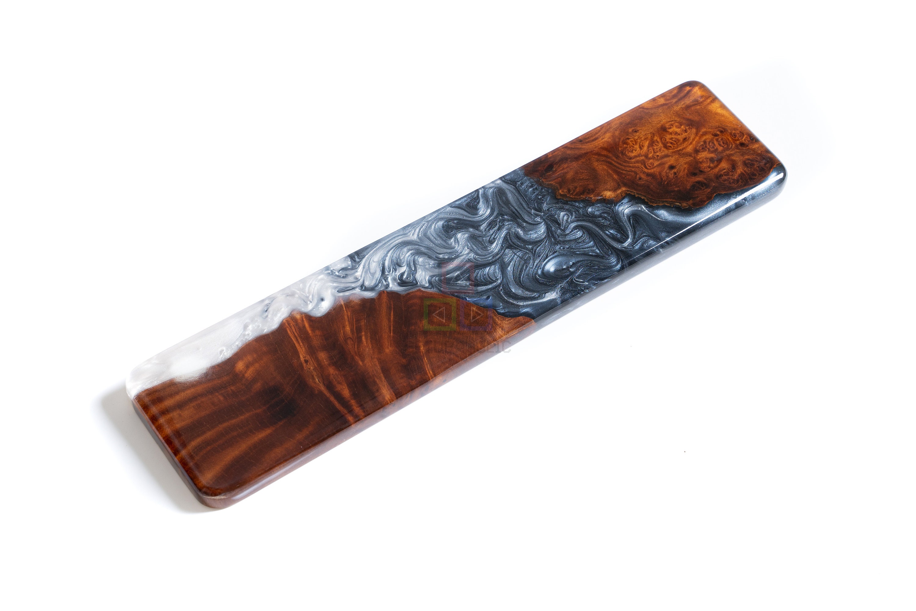 Ying Yang Wood Resin Keyboard Wrist Rest Set