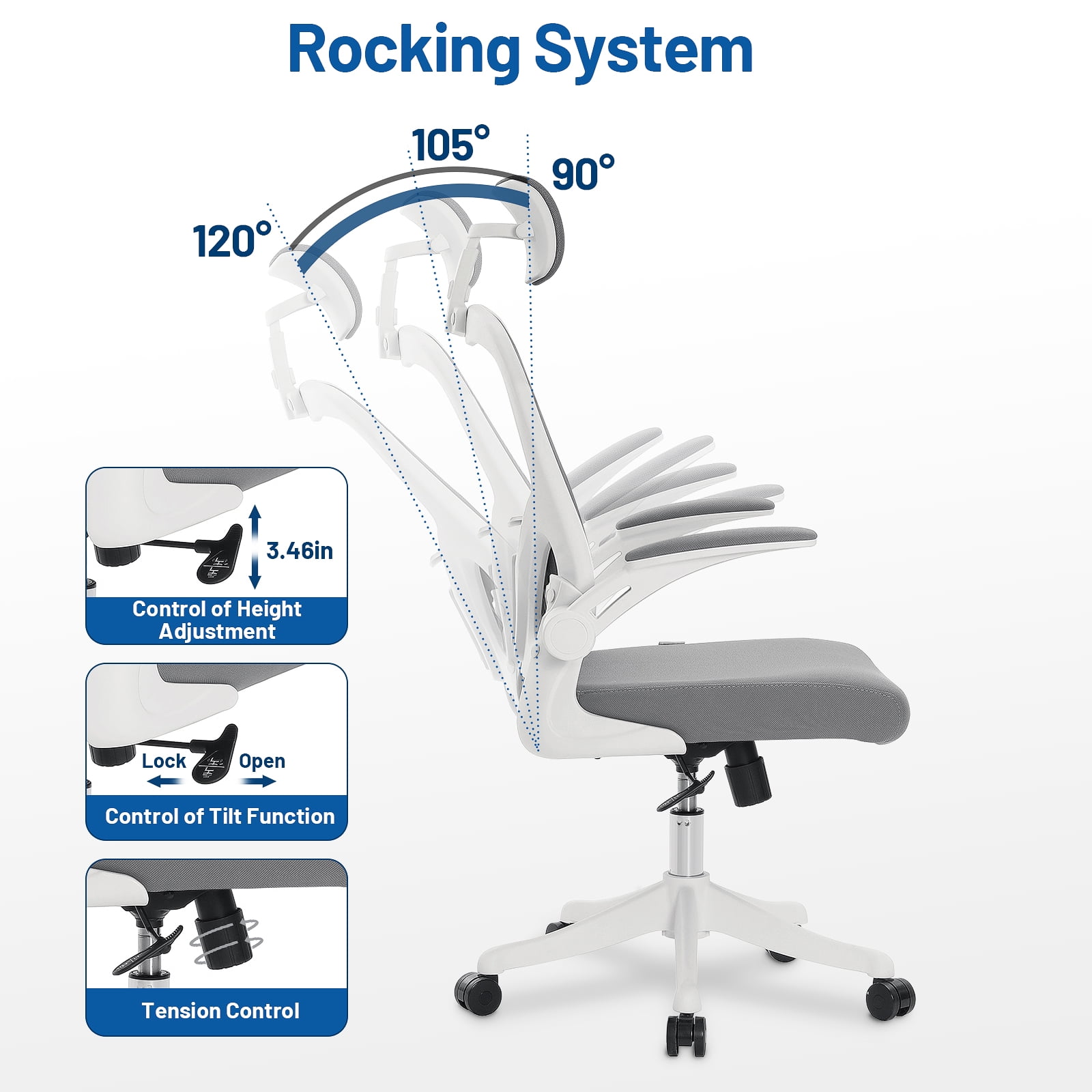 Hoffree Adjustable Ergonomic Mesh Office Chair