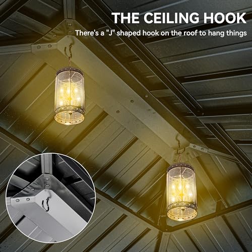 YITAHOME 10x12ft Hardtop Gazebo with Netting