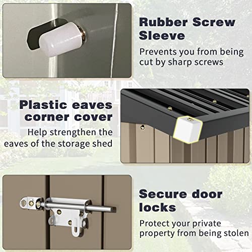 Greesum 5FT x 3FT Outdoor Metal Storage Shed