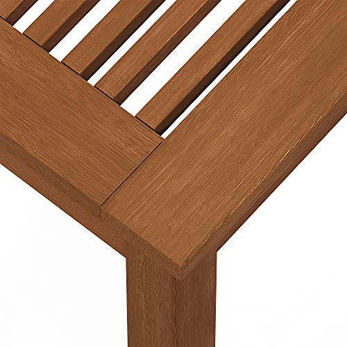 Furinno Tioman Hardwood Bench, Natural Teak Finish