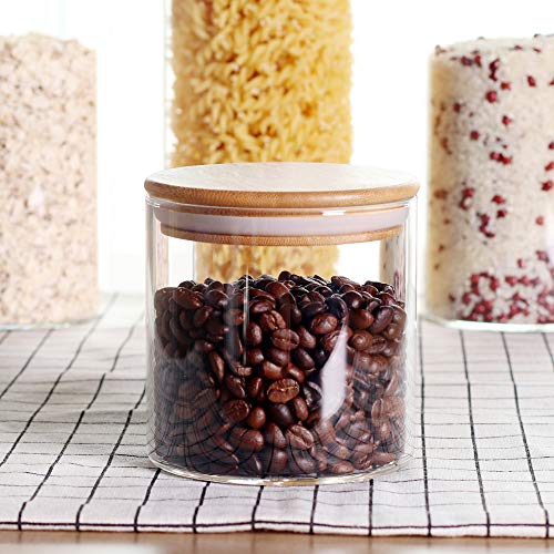 Stackable Glass Food Storage Containers with Bamboo Lids