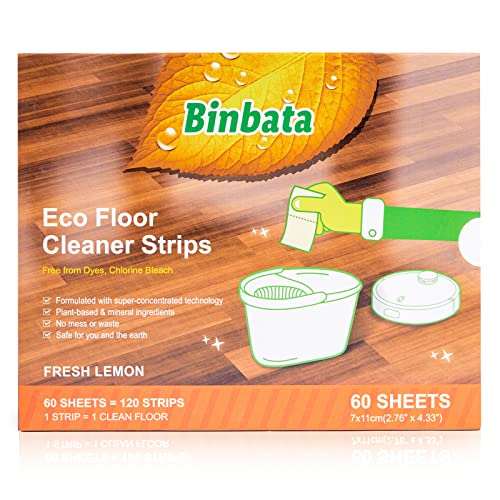 Binbata Eco-Friendly Floor Cleaning Sheets - 60 Count