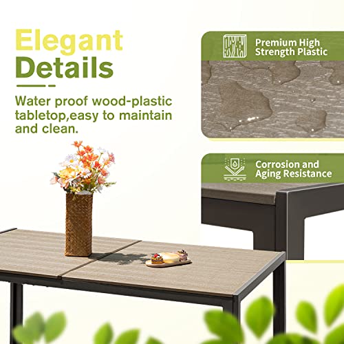 7-Piece Patio Dining Set with Stackable Chairs