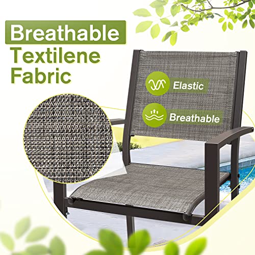 7-Piece Patio Dining Set with Stackable Chairs