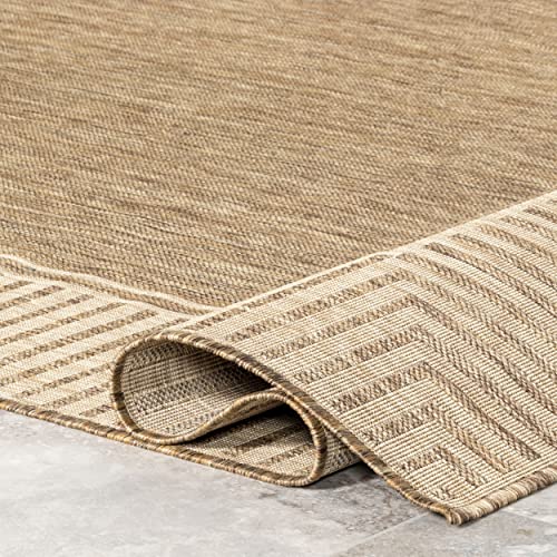 nuLOOM Asha Light Brown Indoor/Outdoor Area Rug 5x8