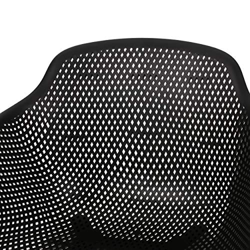 Black Outdoor Dining Chair Set of 2