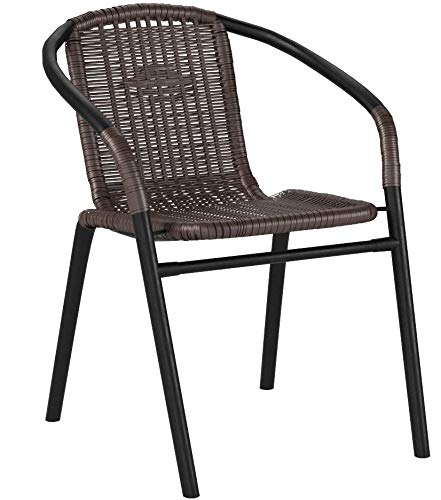 Lila 4-Pack Dark Brown Rattan Stack Chairs