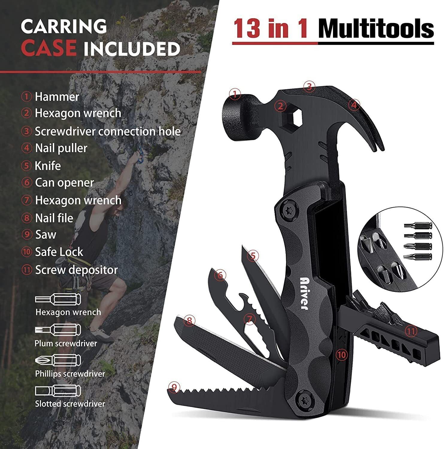 13-in-1 Survival Multi Tool for Camping
