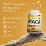 NaturaLife Labs Organic Maca Root - 1900 mg, 150 Capsules