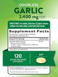Nature's Truth Odorless Garlic Softgels - 120 Count