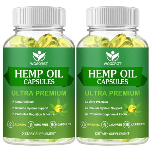 Hemp Oil Capsules - 60,000mg for Immunity & Calm