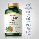 Piping Rock 1400mg Hemp Oil Capsules, 180 Softgels