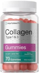 Horbäach Strawberry Collagen Gummies - 70 Count