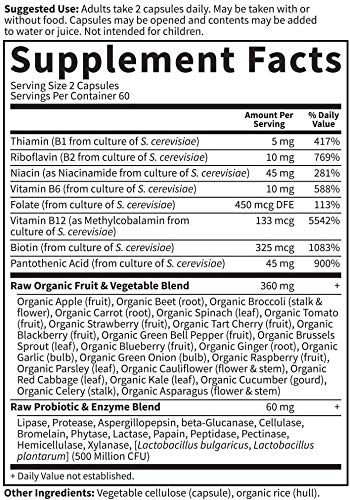 Garden of Life Raw Vitamin B Complex, 120 Vegan Caps