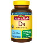 Nature Made Vitamin D3 2000 IU Softgels, 250 Count
