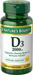 Nature's Bounty D3 2000 IU Softgels, 150 Count