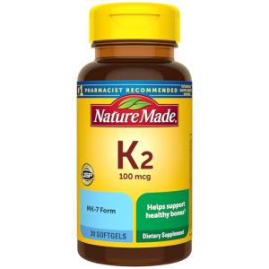 Nature Made Vitamin K2 100 mcg, 30 Softgels