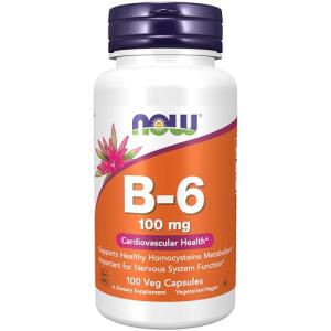NOW Foods Vitamin B-6 100 mg Veg Capsules