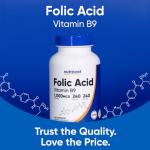 Nutricost Folic Acid 1000 mcg, 240 Capsules