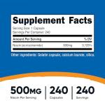 Nutricost Niacinamide 500mg 240 Capsules, Non-GMO