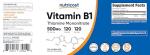 Nutricost Vitamin B1 Thiamine 500mg - 120 Caps