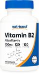 Nutricost Vitamin B2 (Riboflavin) 100mg 120 Capsules