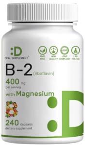 Vitamin B2 400mg with Magnesium Glycinate 240 Caps