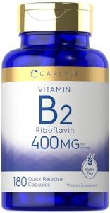 Carlyle Vitamin B-2 400mg | Non-GMO, Gluten Free
