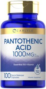 Carlyle Pantothenic Acid Vitamin B5, 1000mg, 100 Capsules