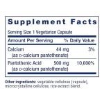 Life Extension Pantothenic Acid 500 mg Capsules
