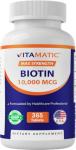 Vitamatic Biotin 10,000 mcg for Hair, Skin, Nails