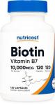Nutricost Biotin 10,000mcg - Vegan Capsules