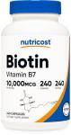 Nutricost Biotin 10,000mcg - 240 Vegetarian Capsules